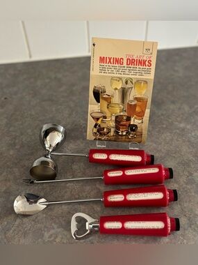 60's Dial-a-Drink Bar Set - "Art of Mixing Drinks" - Barware Set - Cocktails